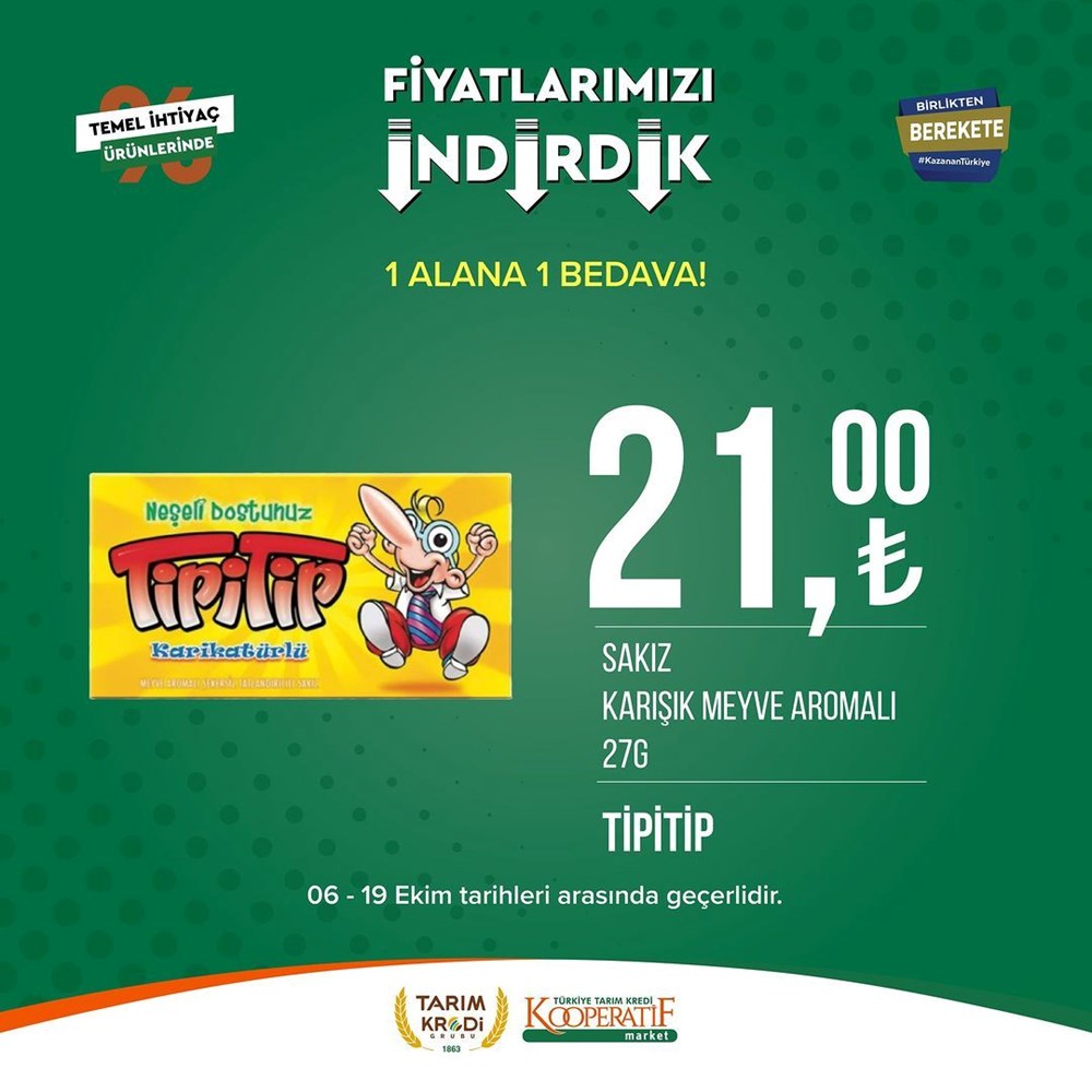 İNDİRİM BUGÜN BAŞLADI! Tarım Kredi Kooperatifi Market İndirim Kataloğu | Siirt Olay Haber Tarım Kredi Kooperatif Market ekim ayına özel yeni indirimli ürünler listesi: Yüzde 50 indirim bugün başlıyor (16 Ekim-2 Kasım 2023 Tarım Kredi Market indirimleri) - 57