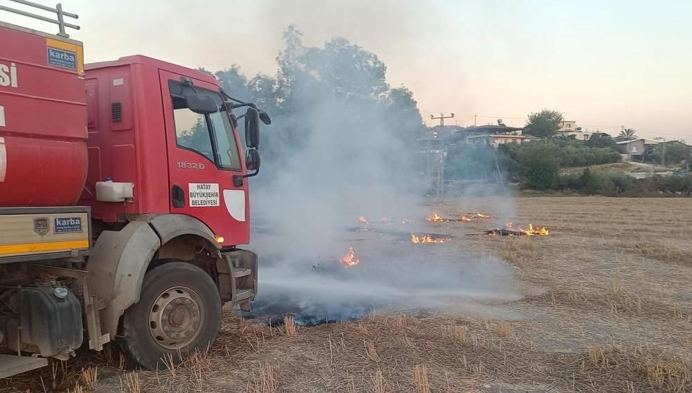 Hatay'da anız yangını