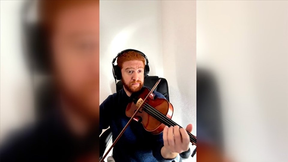 Keman sanatçısı Layth Sidiq Türkiye'deki depremzedeler için çaldı - 1