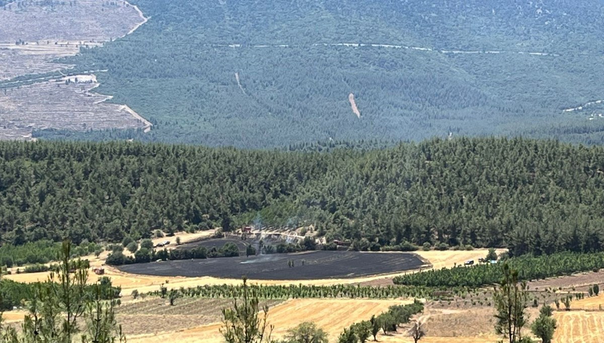 Denizli'de ormana yakın bölgede çıkan yangın söndürüldü Denizli'de ormana yakın bölgede çıkan yangın söndürüldü