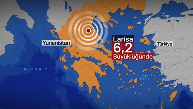 Yunanistan'da 6,2 byklnde deprem