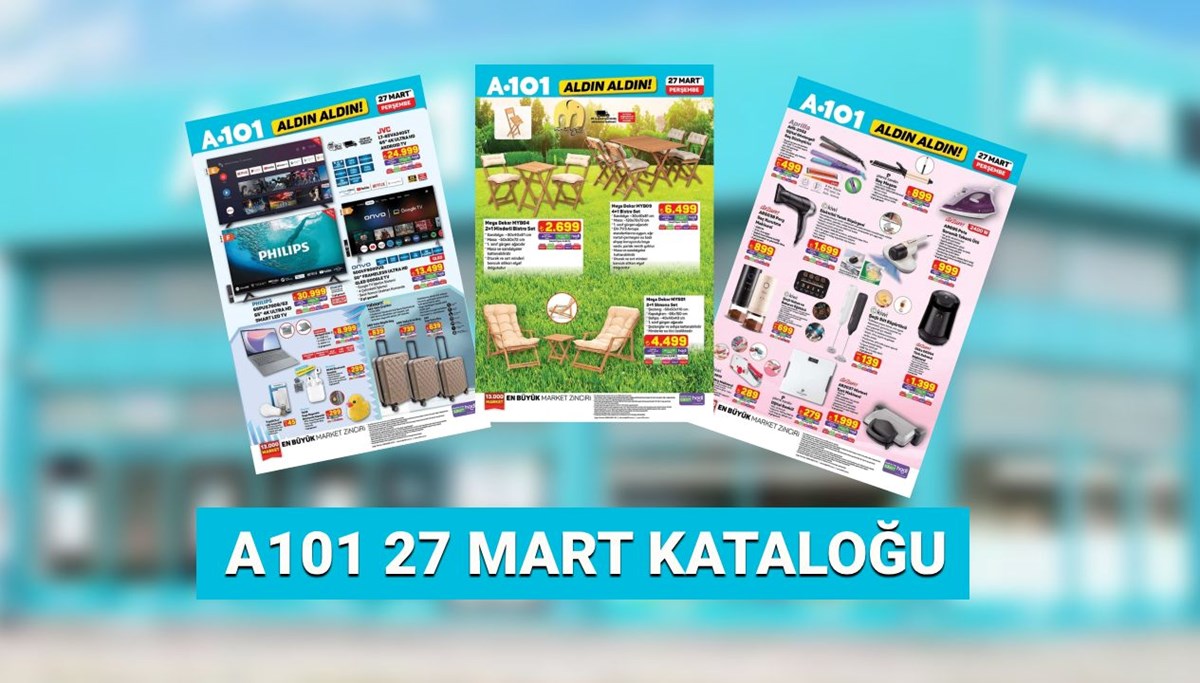27 Mart A101 Aktüel Kataloğu: Ev ürünleri, televizyon, beyaz eşya satışa çıkıyor