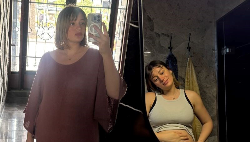 Gizem Karaca'dan yeni hamilelik pozları