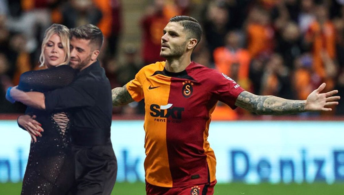 Icardi Galatasaray-Beşiktaş maçında gol atarken Wanda Nara TV'de dans etti