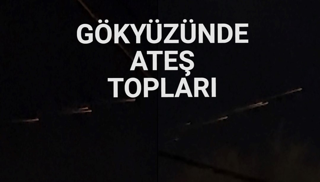 ABD'de gökyüzünde yanarak ilerleyen ateş topları kamerada