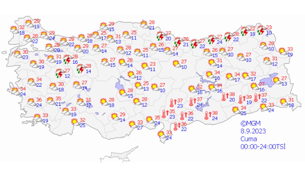 Meteorolojiden sarı ve turuncu kodlu şiddetli yağış uyarısı (Bugün hava nasıl olacak?) - 16