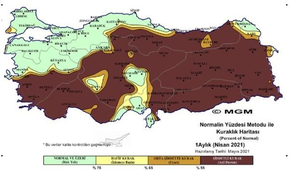 Üç bölgede 'olağanüstü' kuraklık - 1