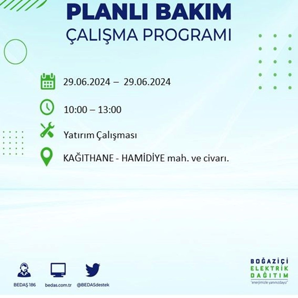 İstanbul'un 11 ilçesinde elektrik kesintisi: Elektrikler ne zaman gelecek? (BEDAŞ 29 Haziran elektrik kesintisi programı) - 12