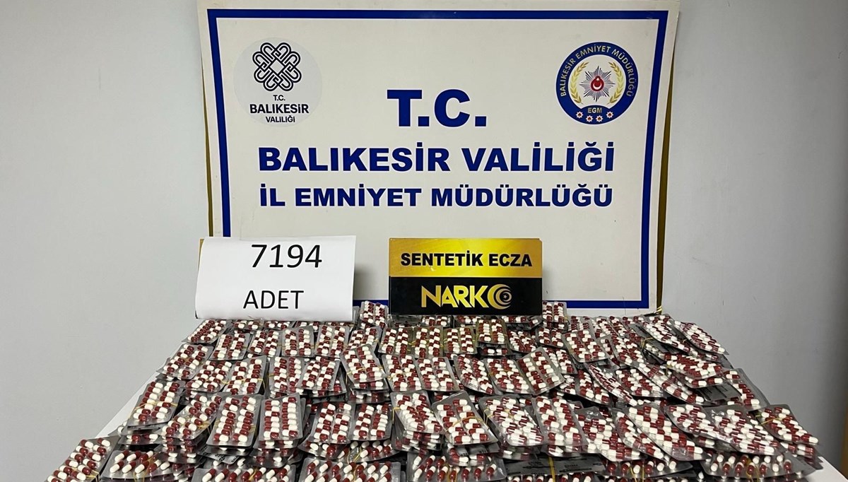 Ayvalık’ta sentetik hap ele geçirildi