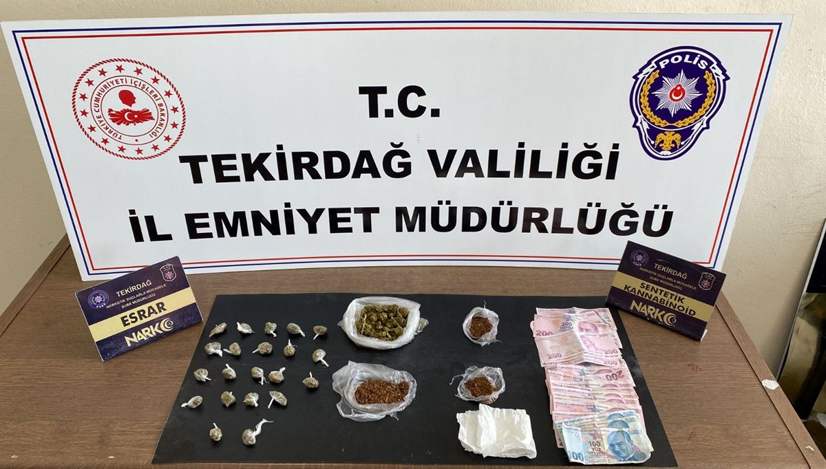 Tekirdağ'da uyuşturucu operasyonu