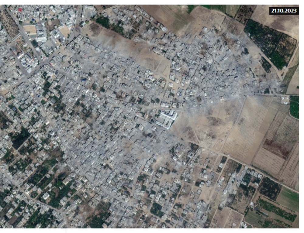 İsrail bombardımanın öncesi ve sonrasında Gazze: Yıkım uydudan görüntülendi - 4