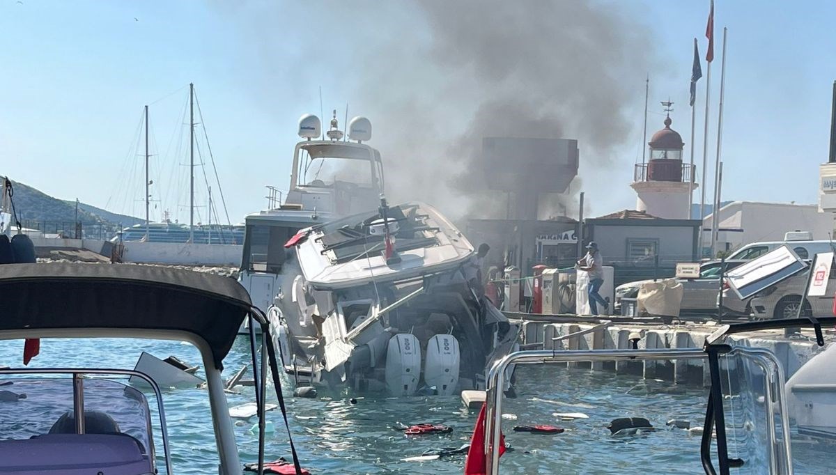 Bodrum'da teknede patlama Bodrum'da teknede patlama