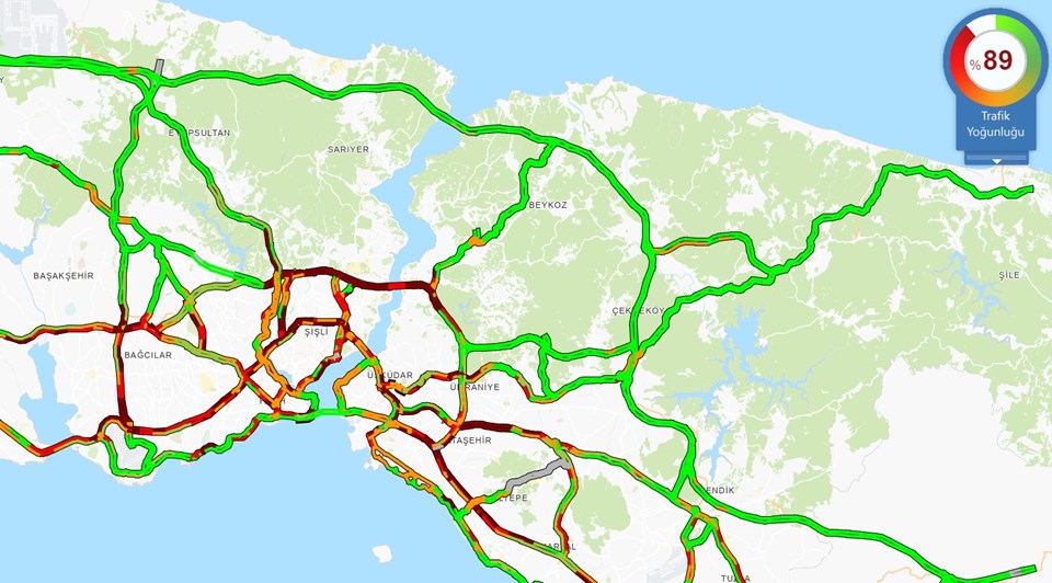 İstanbul trafiğinde yağmur yoğunluğu - 1