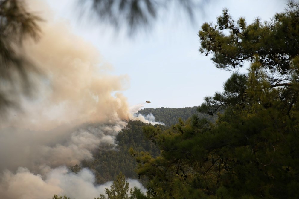 Alanya'da orman yangını: Havadan müdahale devam ediyor - 4