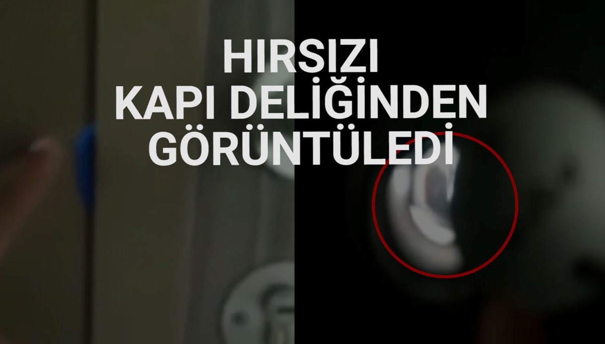 Hırsız eve girmeye çalışırken ev sahibi koridordaydı Hırsız eve girmeye çalışırken ev sahibi koridordaydı