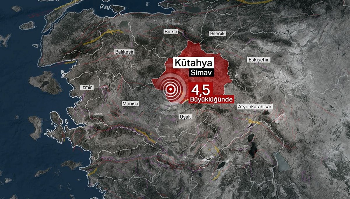 Simav'da 17 saatte 234 artçı deprem
