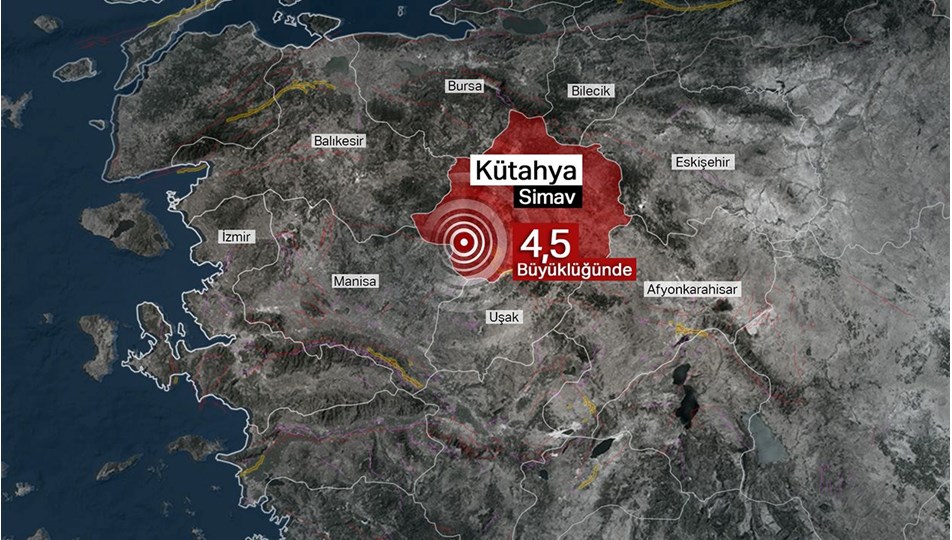 Simav'da 17 saatte 234 artçı deprem