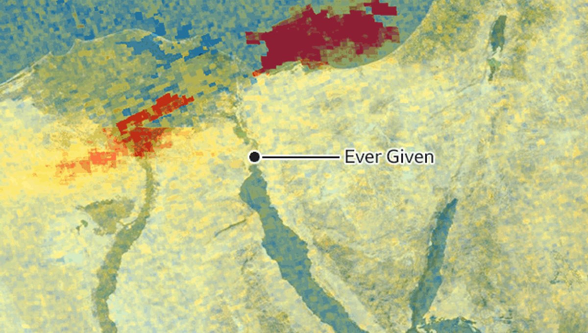 Ever Given yalnızca küresel ekonomiye zarar vermekle kalmadı: Akdeniz’deki kirlilik uydudan görüntülendi Ever Given yalnızca küresel ekonomiye zarar vermekle kalmadı: Akdeniz’deki kirlilik uydudan görüntülendi