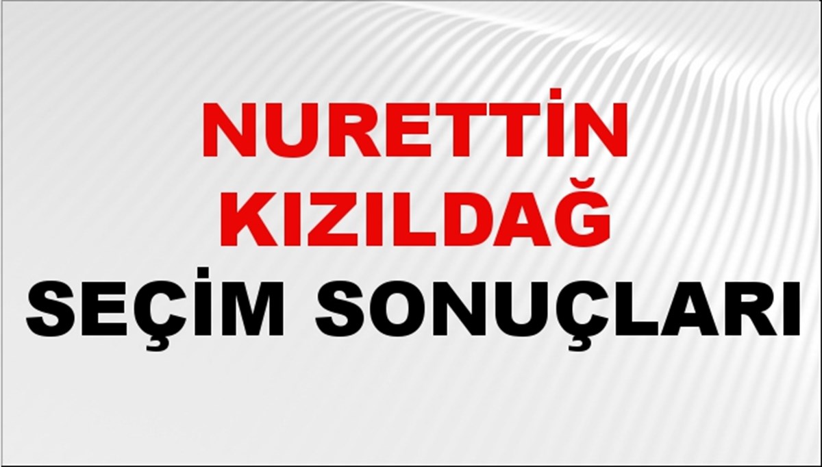 Nurettin Kızıldağ Seçim Sonuçları 2024 Canlı: 31 Mart 2024 Türkiye Nurettin Kızıldağ Yerel Seçim Sonucu ve İlçe İlçe YSK Oy Sonuçları Son Dakika