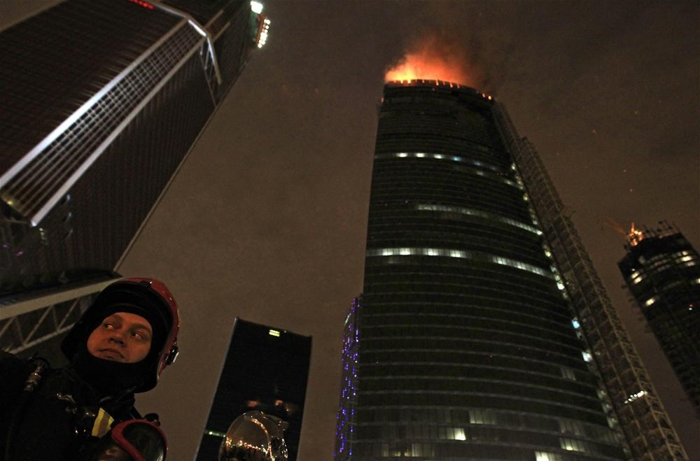 Пожар на москва сити Пожар на москва сити
