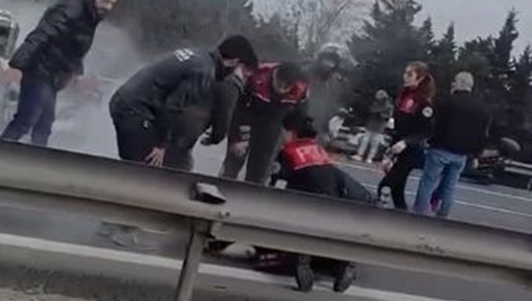 TEM'de zincirleme kaza: Dördü polis beş kişi yaralı