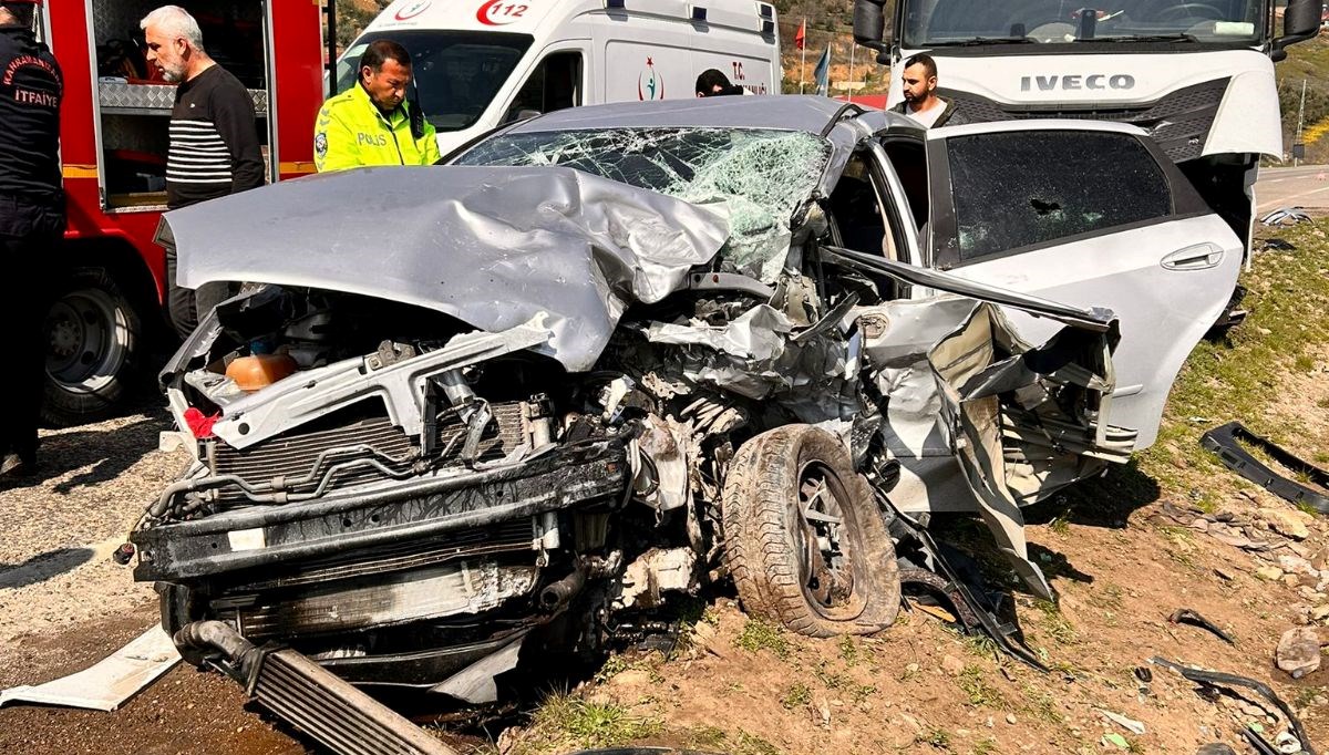 Kahramanmaraş'ta TIR ile otomobil çarpıştı: 1 ölü