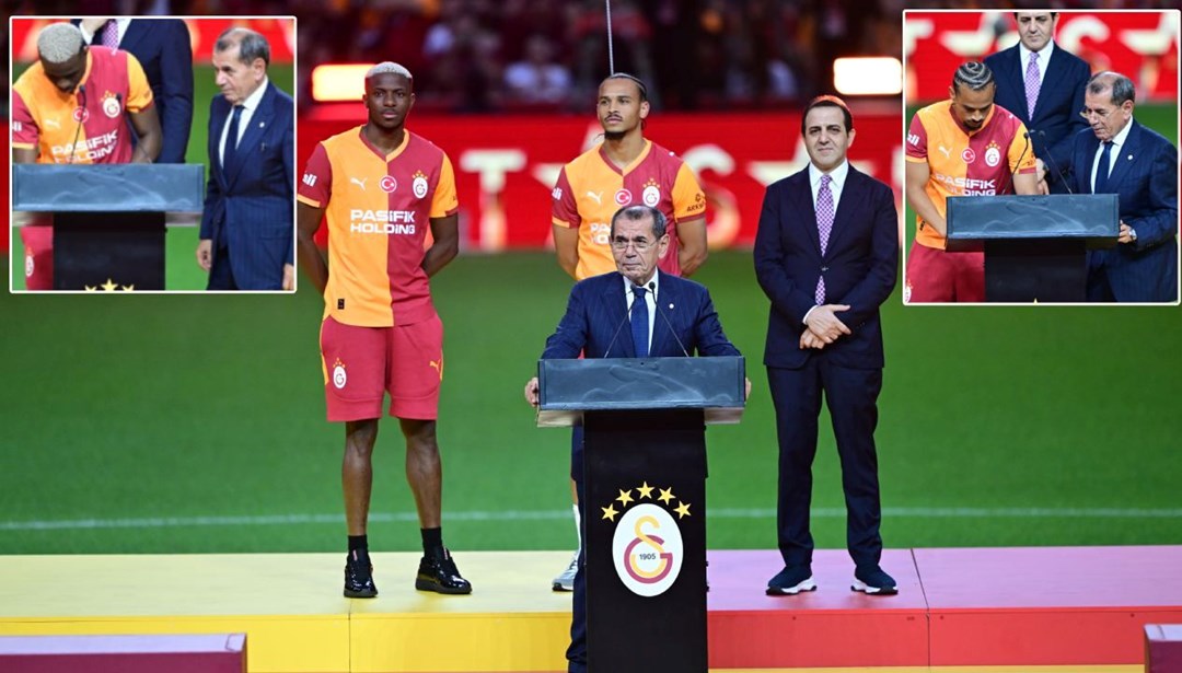 Galatasaray, Osimhen ve Sane için RAMS Park'ta imza töreni düzenledi