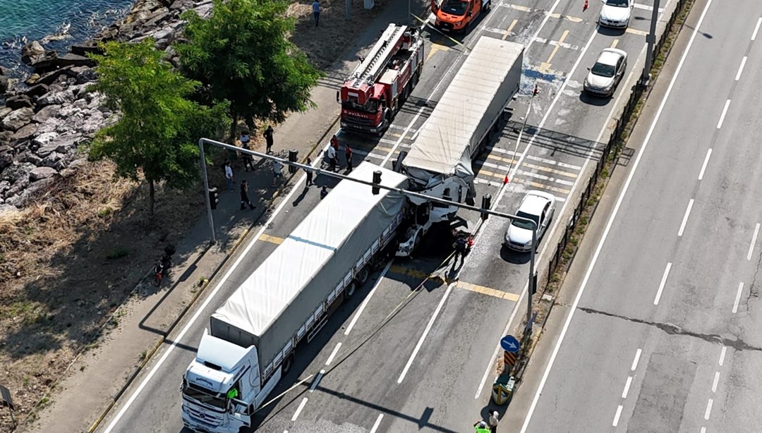 Karadeniz Sahil Yolu'nda zincirleme kaza: TIR şoförü hayatını kaybetti