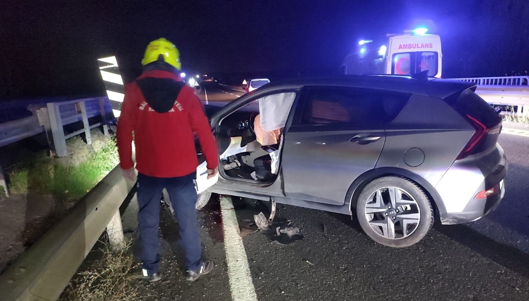 Havran'da otomobil ile motosiklet çarpıştı: 1 yaralı