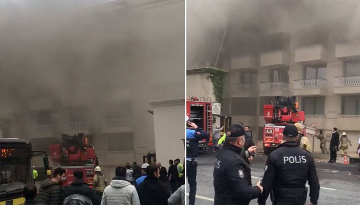 Çırağan Sarayı'nın otel bölümünde yangın Çırağan Sarayı'nın otel bölümünde yangın
