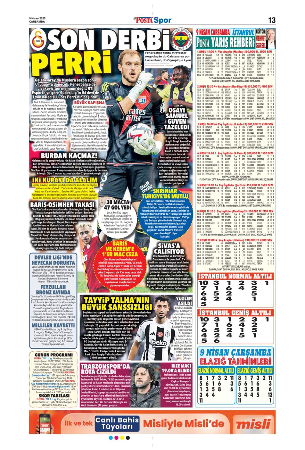 "Kevin De Bruyne derbisi" (9 Nisan 2025 spor manşetleri) - 23