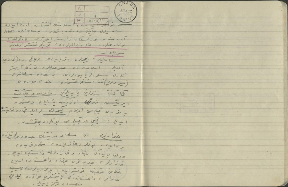 Atatürk'ün özel koleksiyondaki el yazısı notları ortaya çıktı - 24