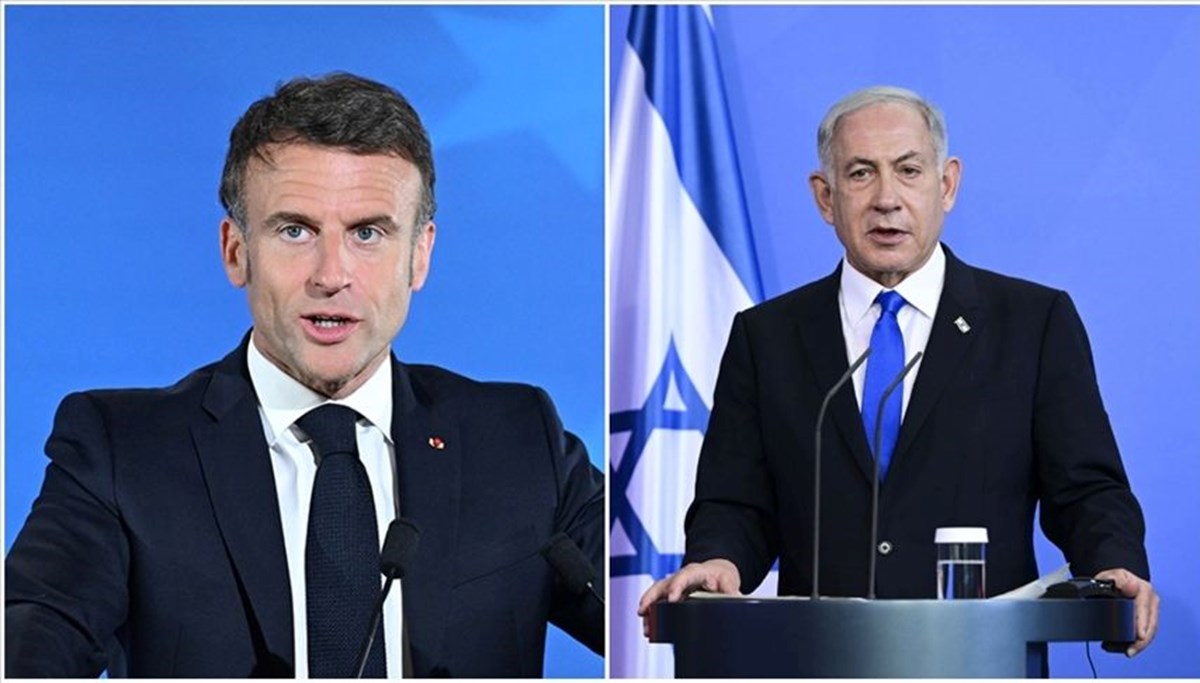 Macron: Netanyahu, ülkesinin BM kararıyla kurulduğunu unutmamalı