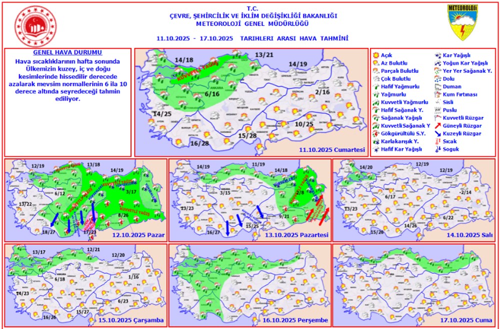 Sıcaklık düştü, yağış devam ediyor: 6 il için uyarı - 5