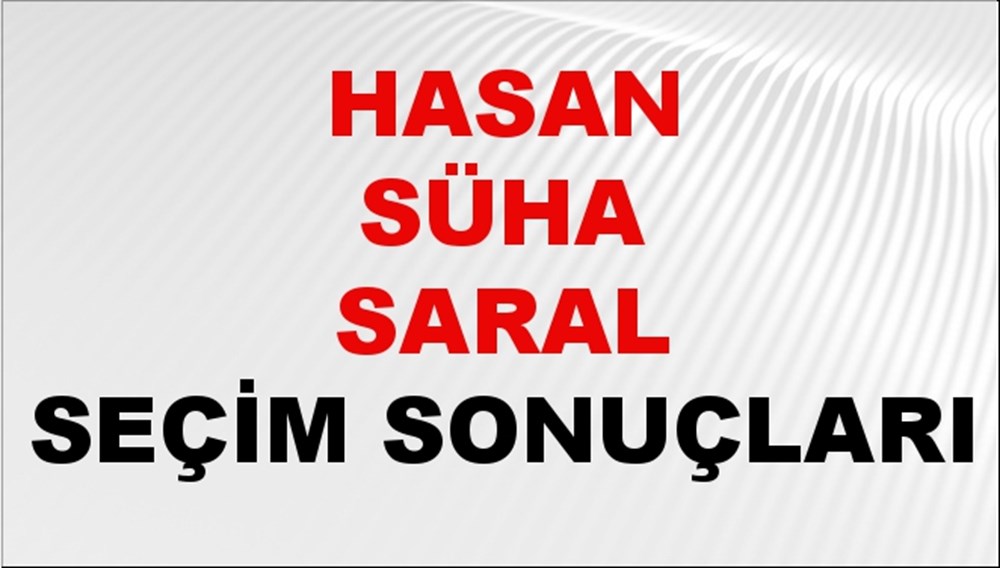 Hasan Süha Saral Seçim Sonuçları 2024 Canlı: 31 Mart 2024 Türkiye Hasan Süha Saral Yerel Seçim Sonucu ve İlçe İlçe YSK Oy Sonuçları Son Dakika - 1