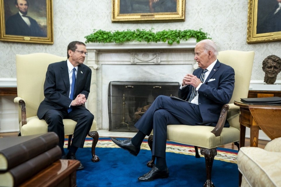 ABD Başkanı Biden, İsrail Cumhurbaşkanı Herzog’u Beyaz Saray’da ağırladı - 1