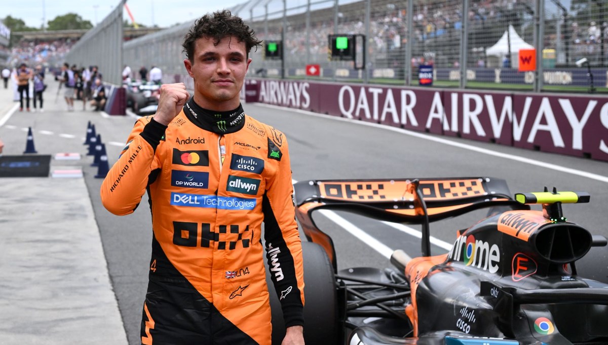 Formula 1 Avustralya Grand Prix'sinde pole pozisyon Lando Norris'in Formula 1 Avustralya Grand Prix'sinde pole pozisyon Lando Norris'in