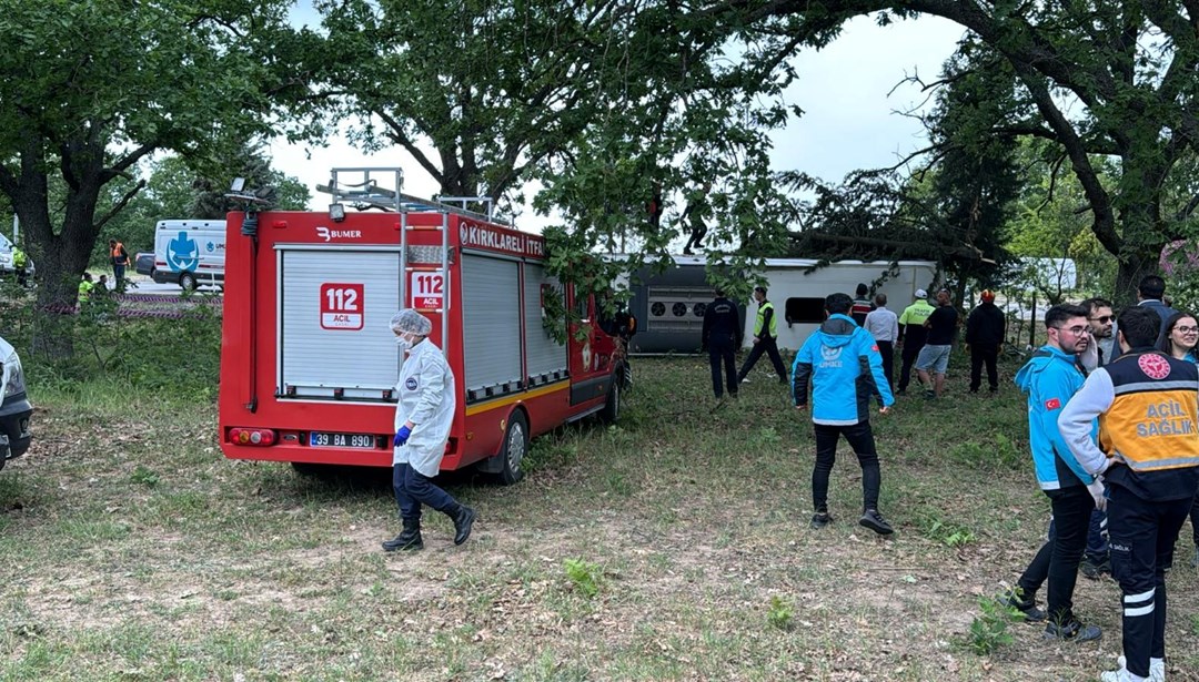SON DAKİKA HABERİ | Kırklareli’nde yolcu otobüsü devrildi: Olay yerine itfaiye ve sağlık ekipleri sevk edildi