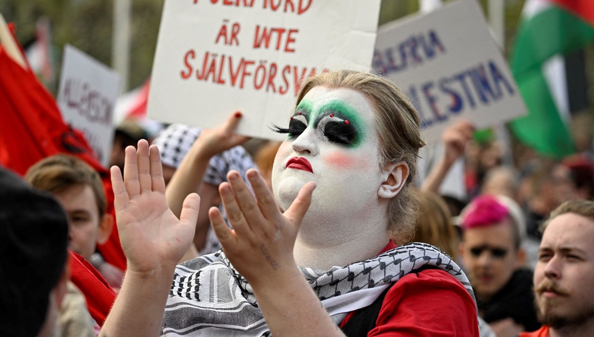 Eurovision finaline İsrail protestoları damga vuruyor Eurovision finaline İsrail protestoları damga vuruyor