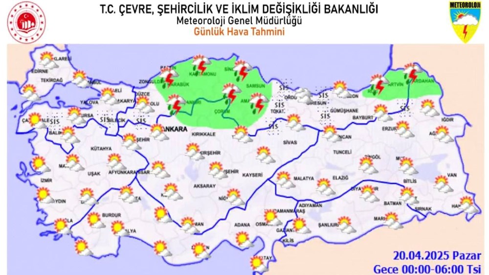 Meteoroloji uyardı: Sıcaklık düşüyor, sağanak yağış geliyor (19 Nisan Cumartesi hava durumu) 75 2clbeLgGpECQV9q74cdcig