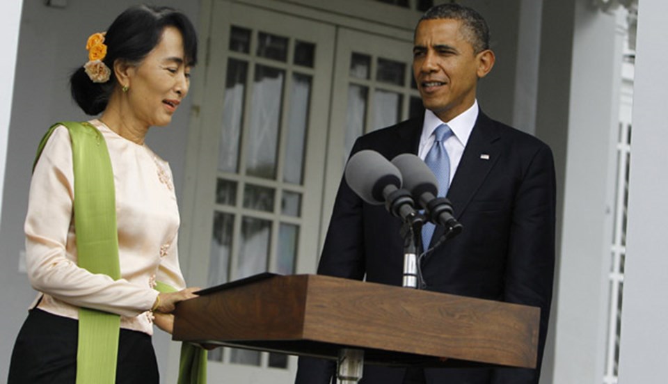 Obama, Myanmar ziyaretinde Nobel ödüllü muhalif lider Aung San Suu Çii ile de görüştü. 