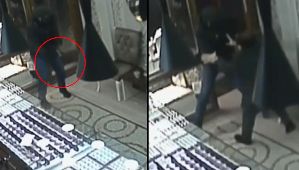 Soyguncunun silahı tutukluk yapınca hayatı kurtuldu