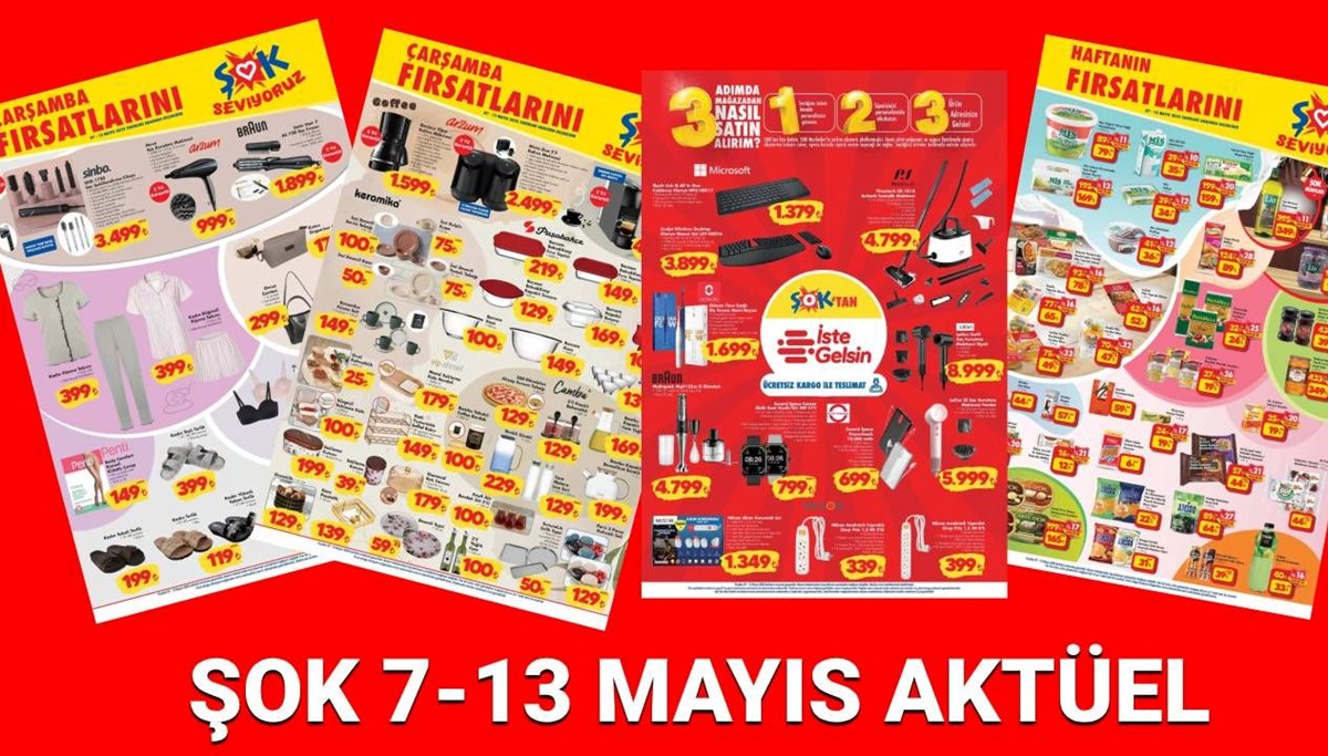 ŞOK 7-13 Mayıs aktüel kataloğu 2025: Elektronik ürünler, ev aletler ve mutfak malzemeleri