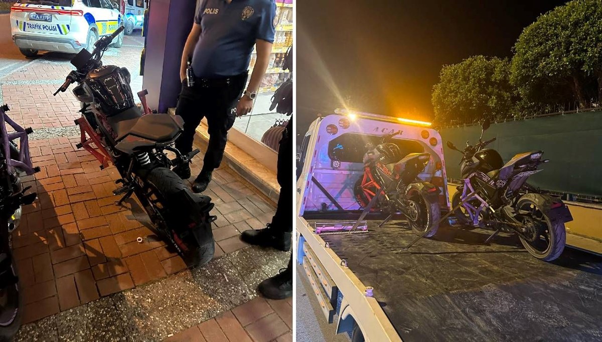 Motosiklet sürücüsüne ceza yağdı Motosiklet sürücüsüne ceza yağdı