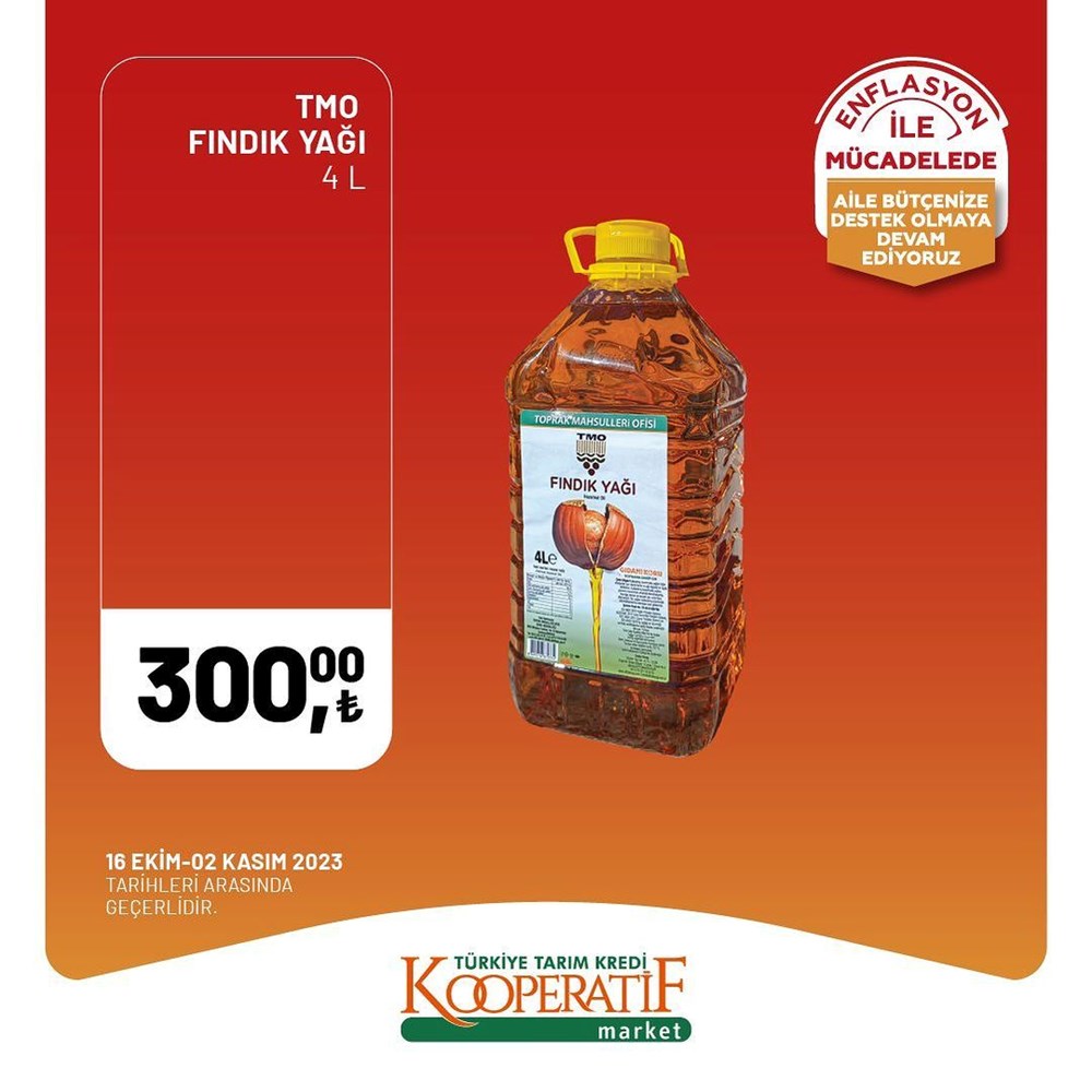 İNDİRİM BUGÜN BAŞLADI! Tarım Kredi Kooperatifi Market İndirim Kataloğu | Siirt Olay Haber Tarım Kredi Kooperatif Market ekim ayına özel yeni indirimli ürünler listesi: Yüzde 50 indirim bugün başlıyor (16 Ekim-2 Kasım 2023 Tarım Kredi Market indirimleri) - 47