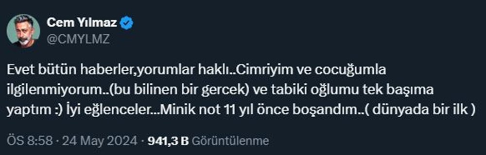 Cem Yılmaz'dan nafaka tepkisi: Cimriyim ve çocuğumla ilgilenmiyorum - 6