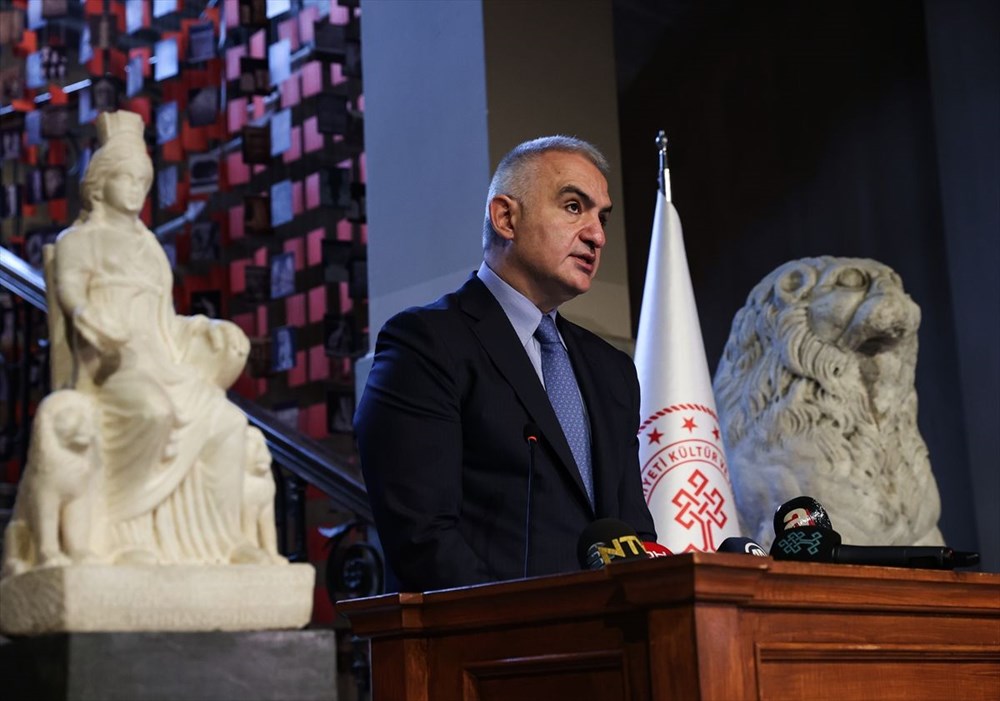 Kültür ve Turizm Bakanı Mehmet Nuri Ersoy Kybele heykelinin tanıtımını yaptı - 3