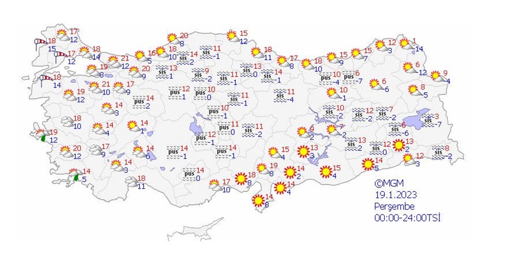 19 il için sarı ve turuncu kodlu uyarı (Bugün hava nasıl olacak?) - 10