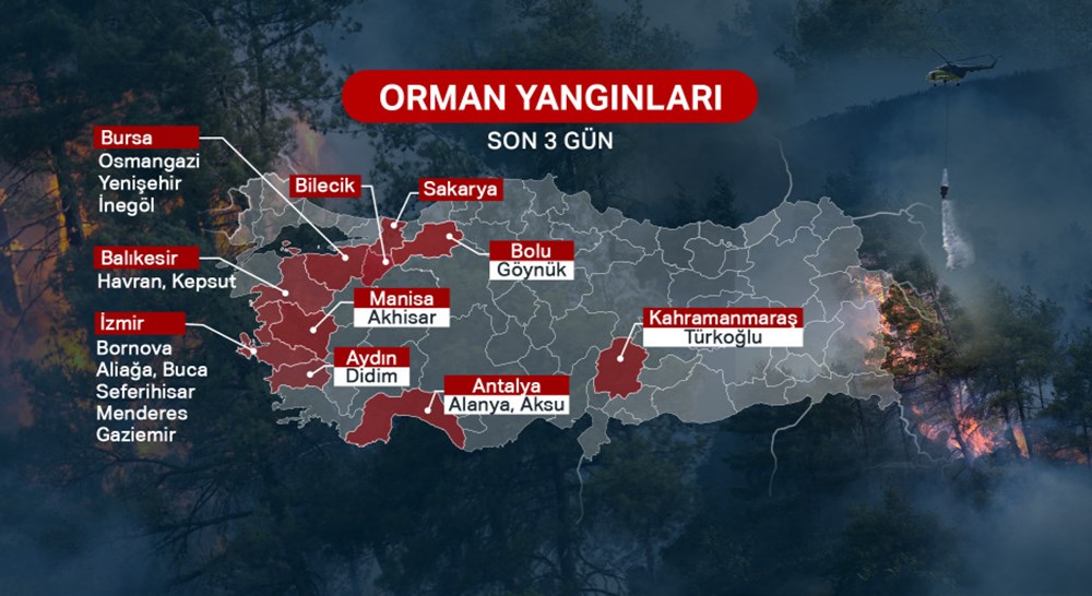 3 ilde yangın felaketi: 50 bini aşkın kişi tahliye edildi - 1