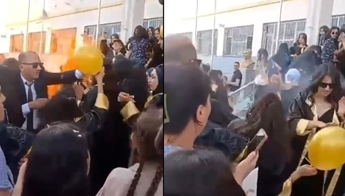 Mezuniyet kutlamasında helyum gazlı balon patladı: 10 yaralı Mezuniyet kutlamasında helyum gazlı balon patladı: 10 yaralı